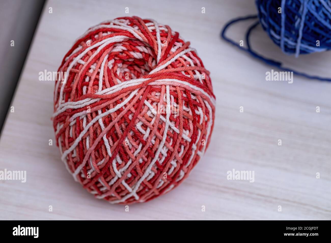 crochet thread with selective focus Stock Photo