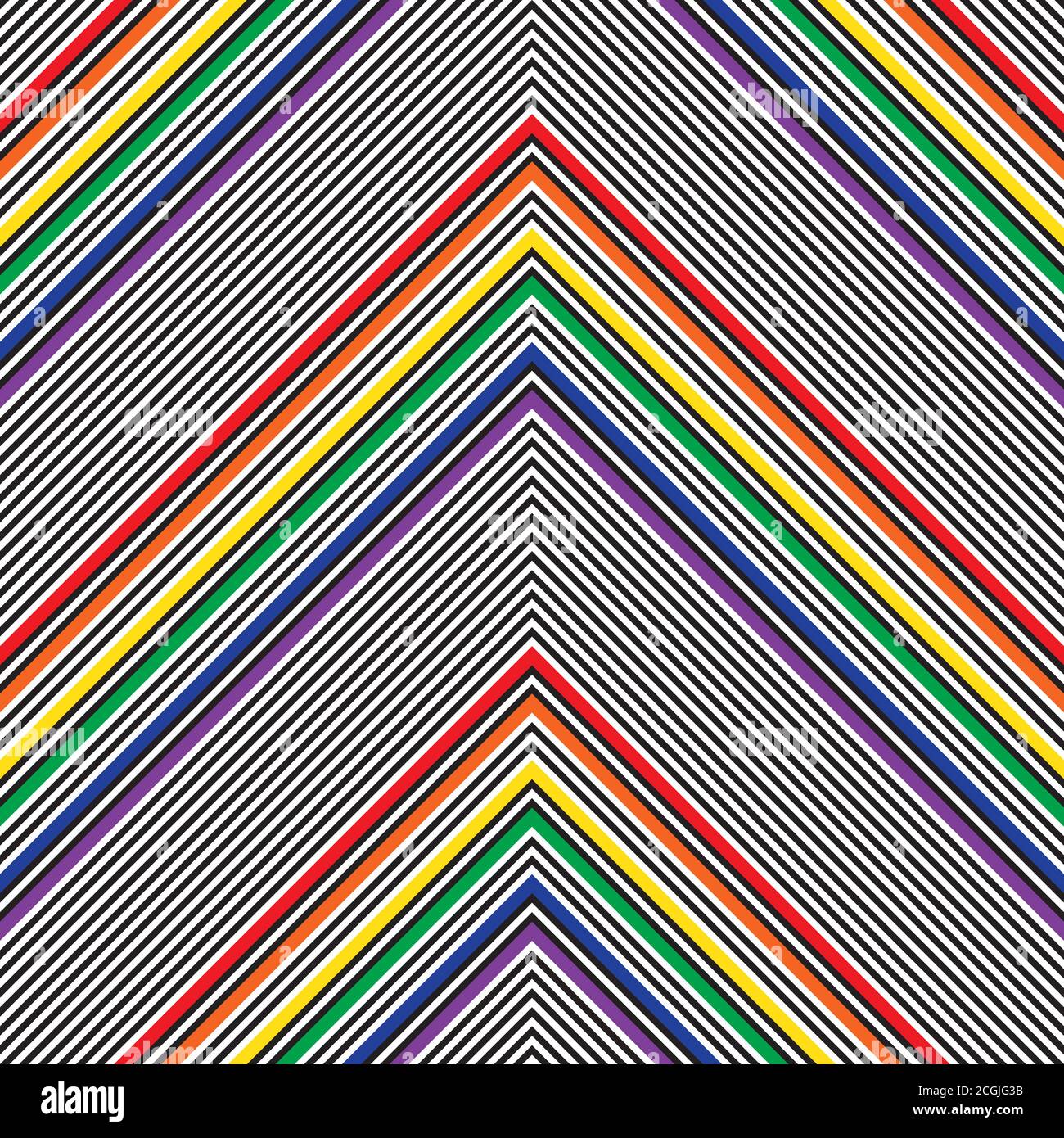 Rainbow striped seamless pattern background suitable for fashion textiles Stock Vector