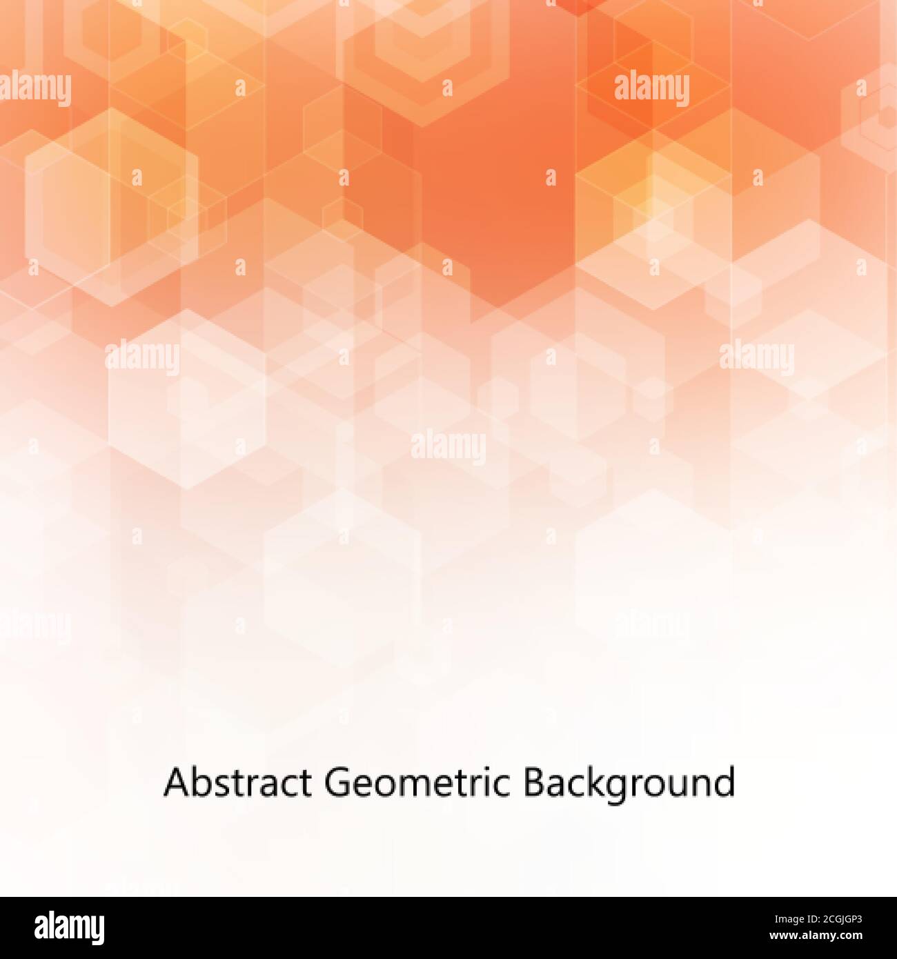 Orange hexagon background. Abstract vector geometric background. eps 10 ...