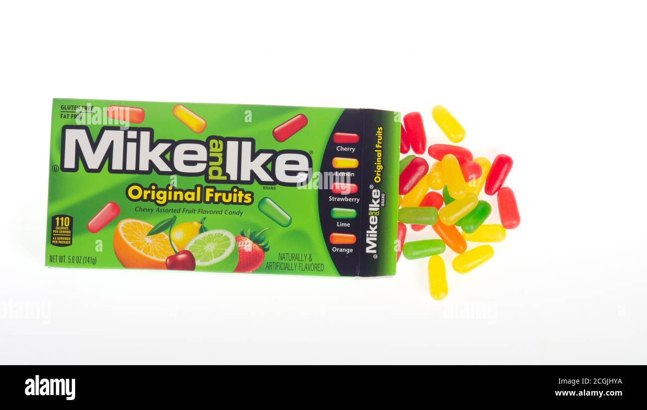 Mike and Ike Original Fruits Chewy assorted fruit flavord candies box