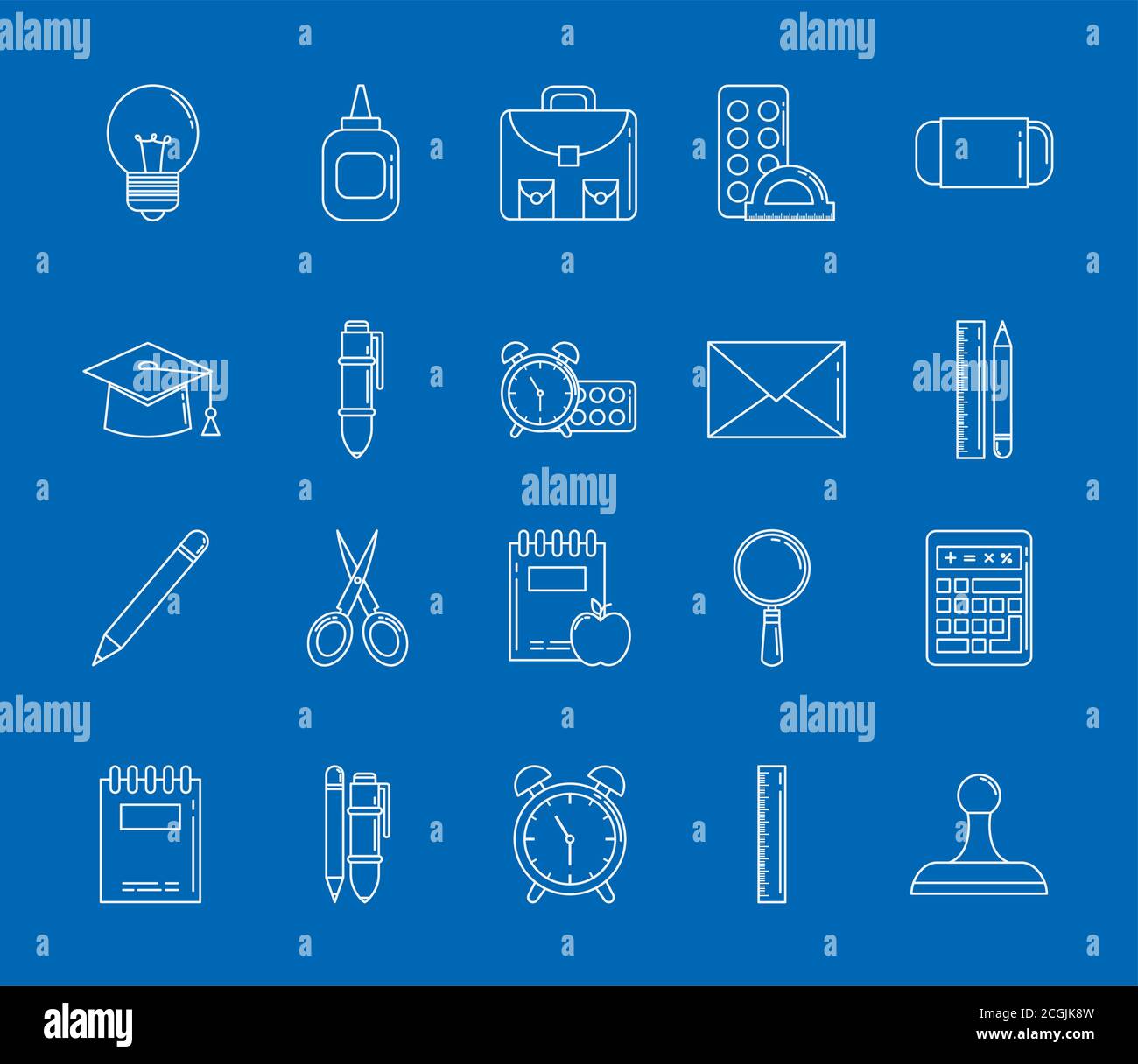 school education set icons, line style Stock Vector Image & Art - Alamy