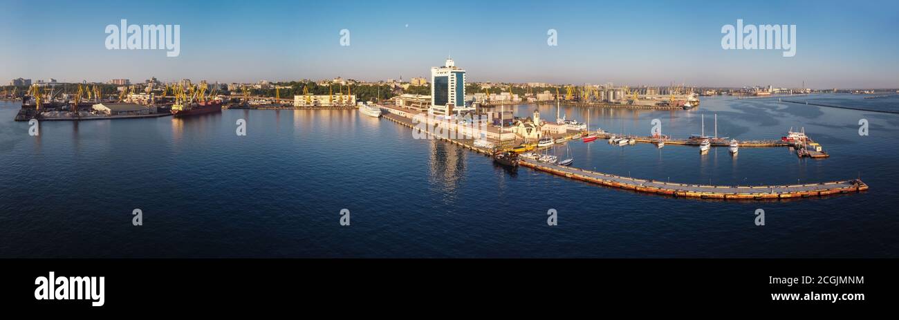 odessa ukraine port panoramic view Stock Photo