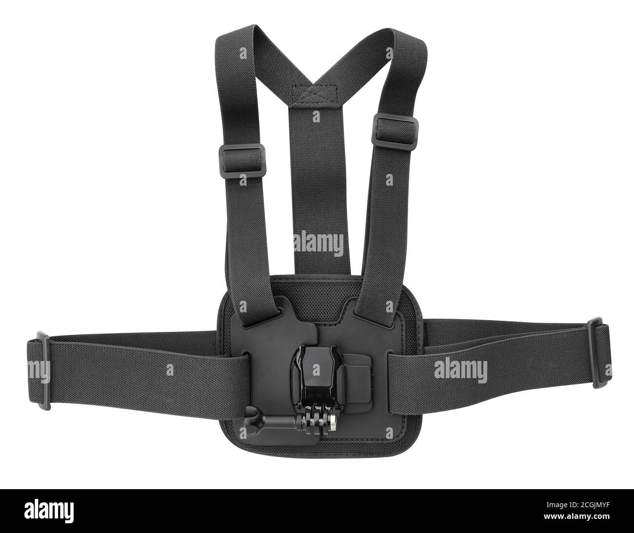 action camera chest mount path isolated on white Stock Photo