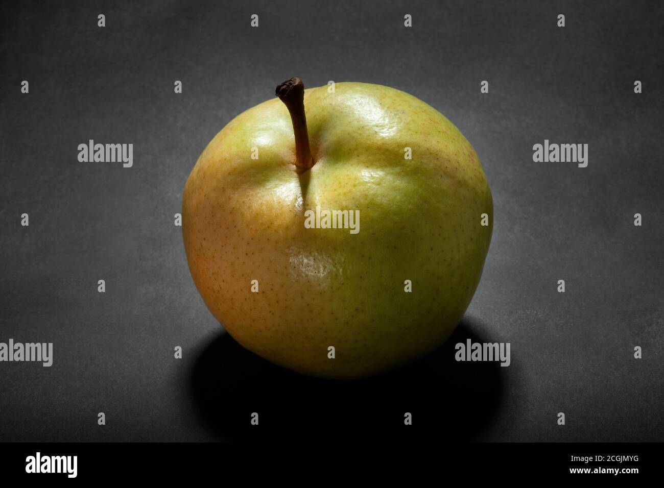 nashi pear isolated on black background Stock Photo