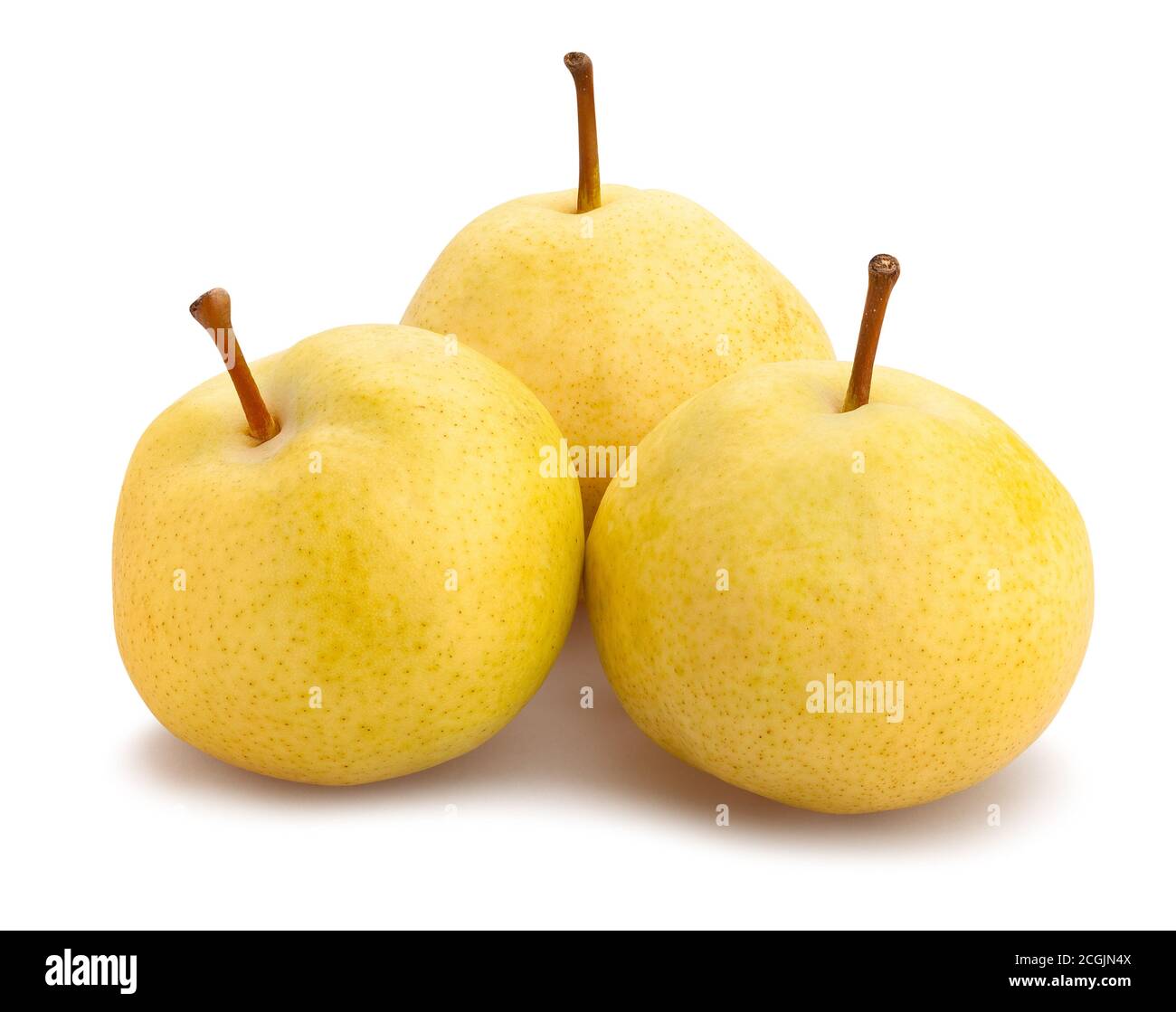 nashi pear path isolated on white Stock Photo