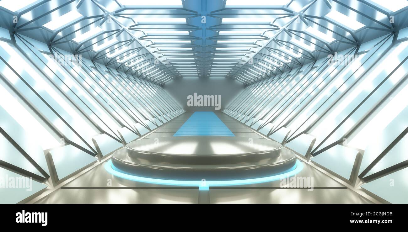 3d render. Futuristic stage set Stock Photo