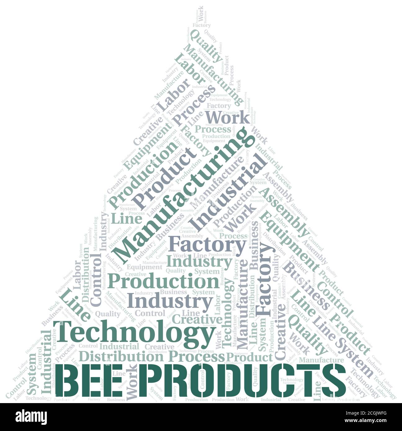 Bee Products word cloud create with the text only. Stock Vector