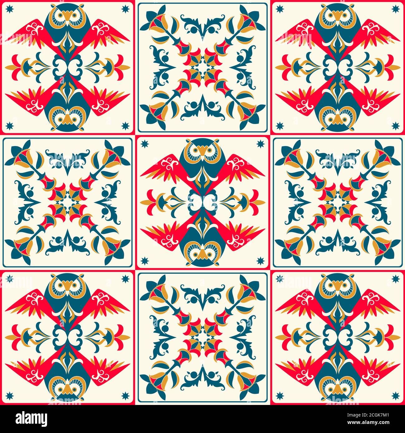 Bird tiles Stock Vector Images - Alamy