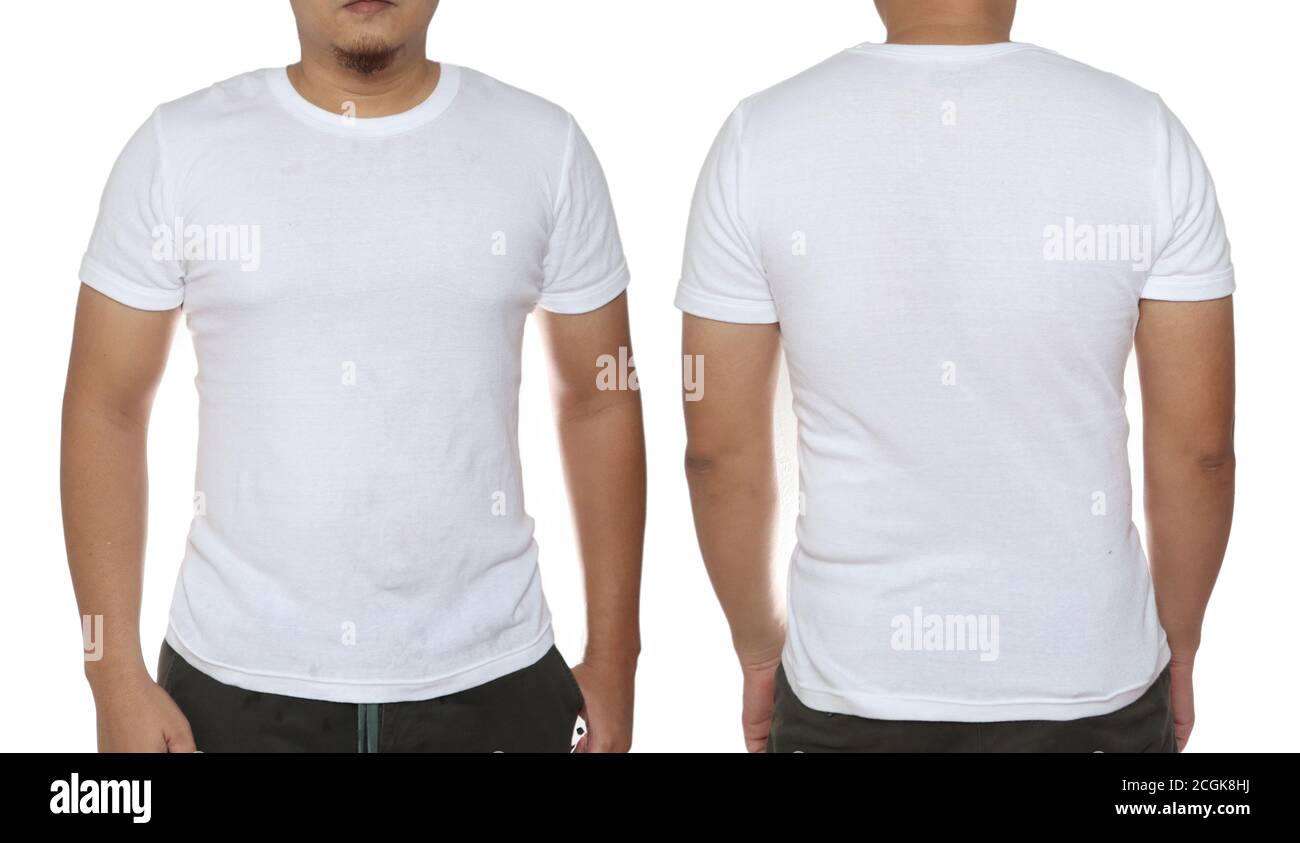 plain white t-shirt back and front