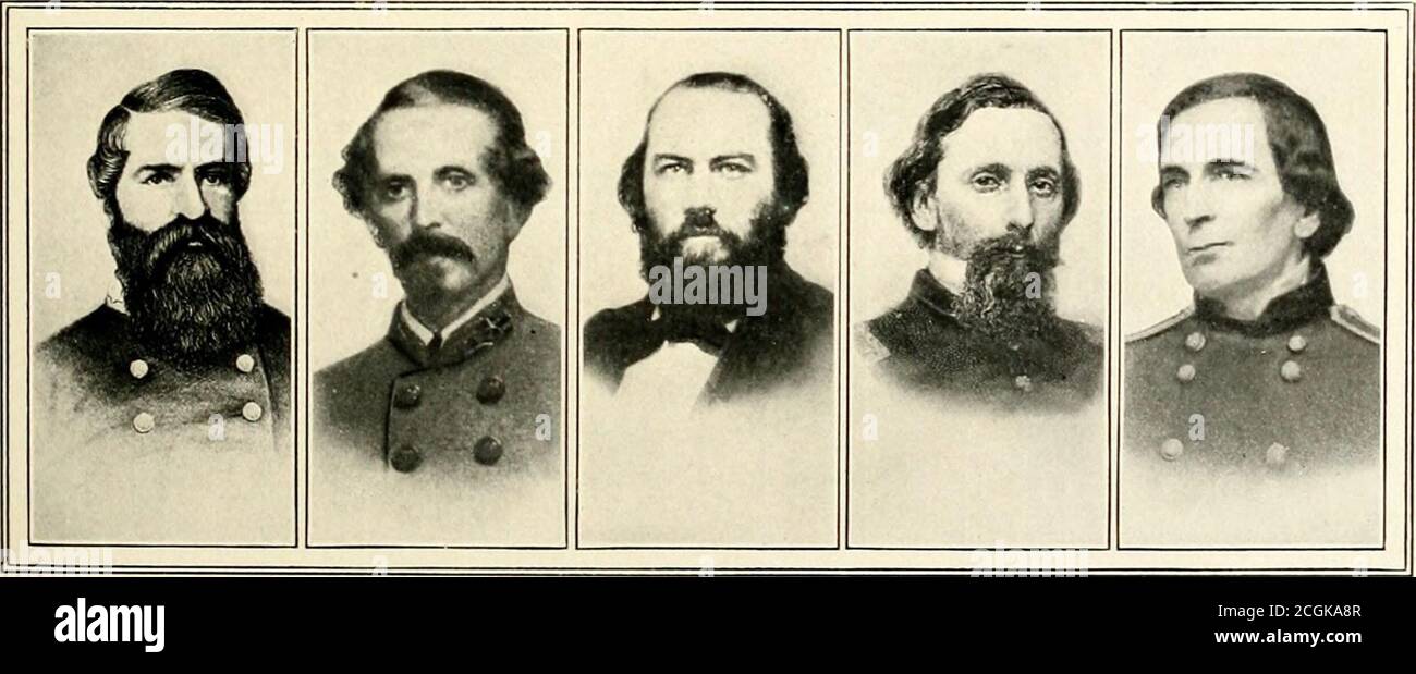 . The photographic history of the Civil War : in ten volumes . Lewis Henry Little lukaSeptember in, 1SG2. O. B. Branch AntictamSeptember 17, 1S62.. Turner Ashby HarrisburgJune 0,1862. William E. Starke AntietamSeptember 17. 1802. James McIntoshPea Ridge March 17, 1S62. Charles S. Winder Cedar Mountain, August 9. 1862. Samuel Garland, Jr. South Mountain September 14. 1862. TABULAR STATEMENT OF ORGANIZATIONS IN THE UNION SERVICE Cavalry Heavy artilleryLight artillery. Engineers Sharpshooters.Infantry Totals . . Regiments 27261 13 4 2,144 2,494 Battalions 458913 60 126 Companies 7836 7 35 351 507 Stock Photo