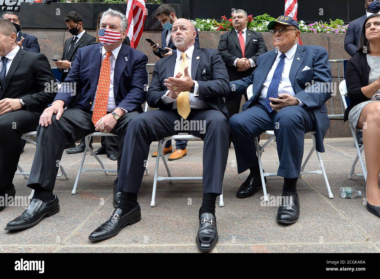 New York City Usa 11th Sep 2020 L R Peter King U S Representative Bernard Kerik Former Comissioner
