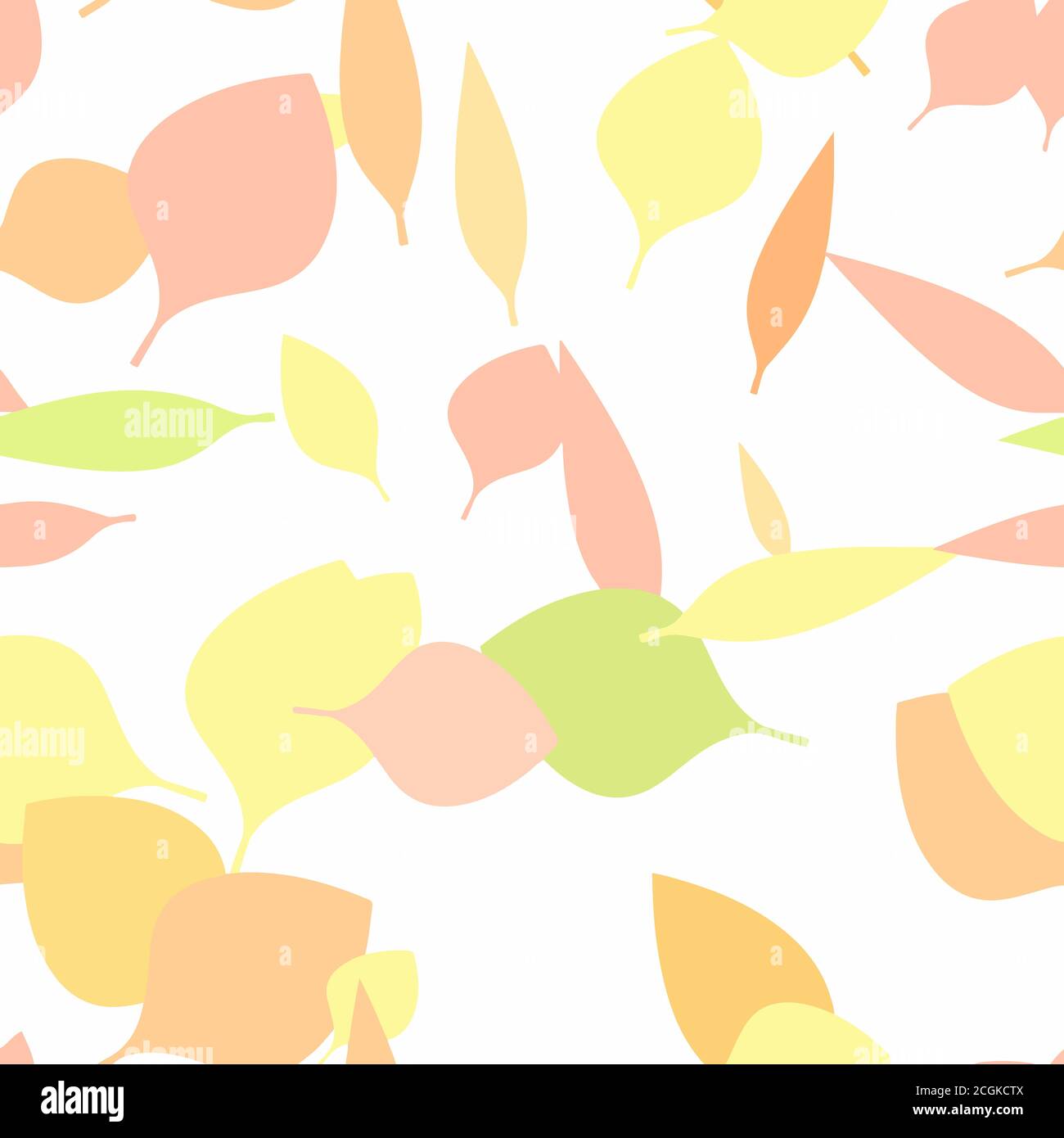 Fall Leaves Seamless Vector Pattern - Repeating ornament for textile, wraping paper, fashion etc. Stock Vector