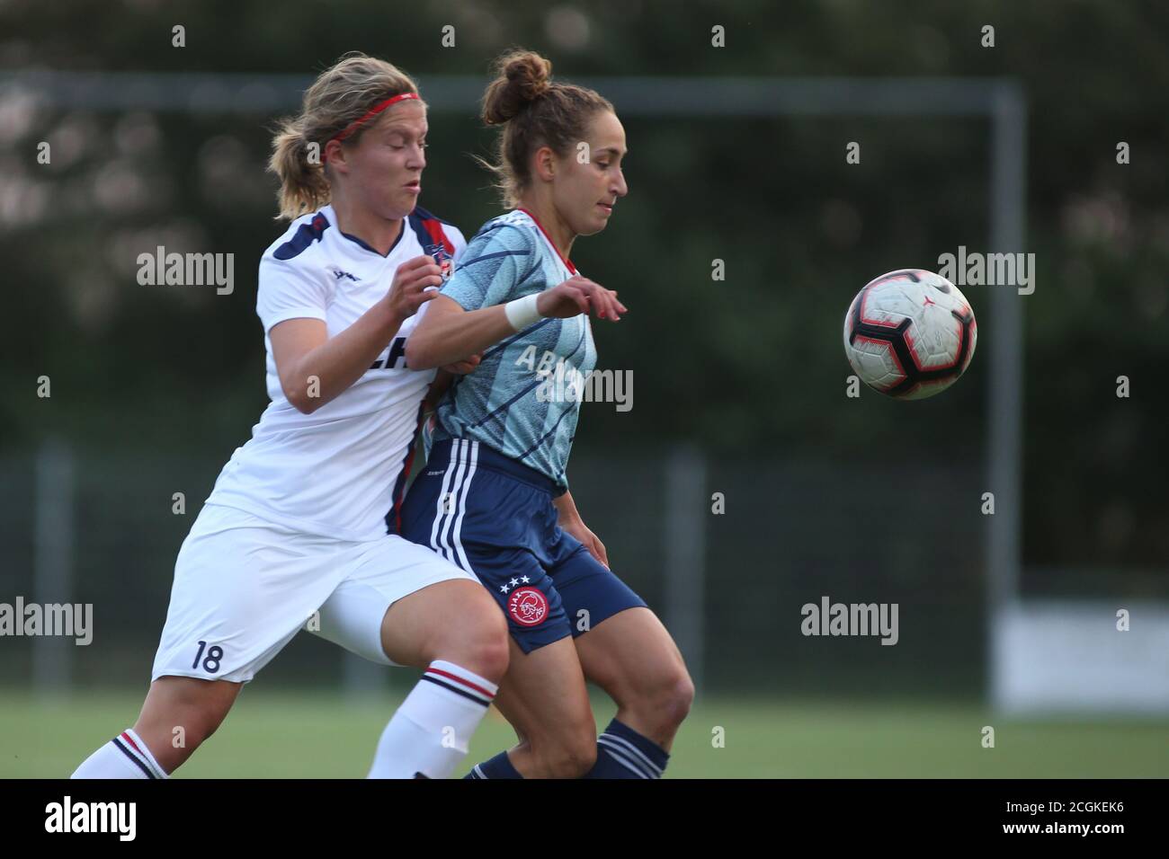 Danny Schenkel Ajax Battle For The Ball During The Eredivisie Vrouwen Football Match Between Vv Alkmaar And Ajax That Took Place At Complex Afc 34 In Alkmaar In The Netherlands Federico Guerra Moran Spp
