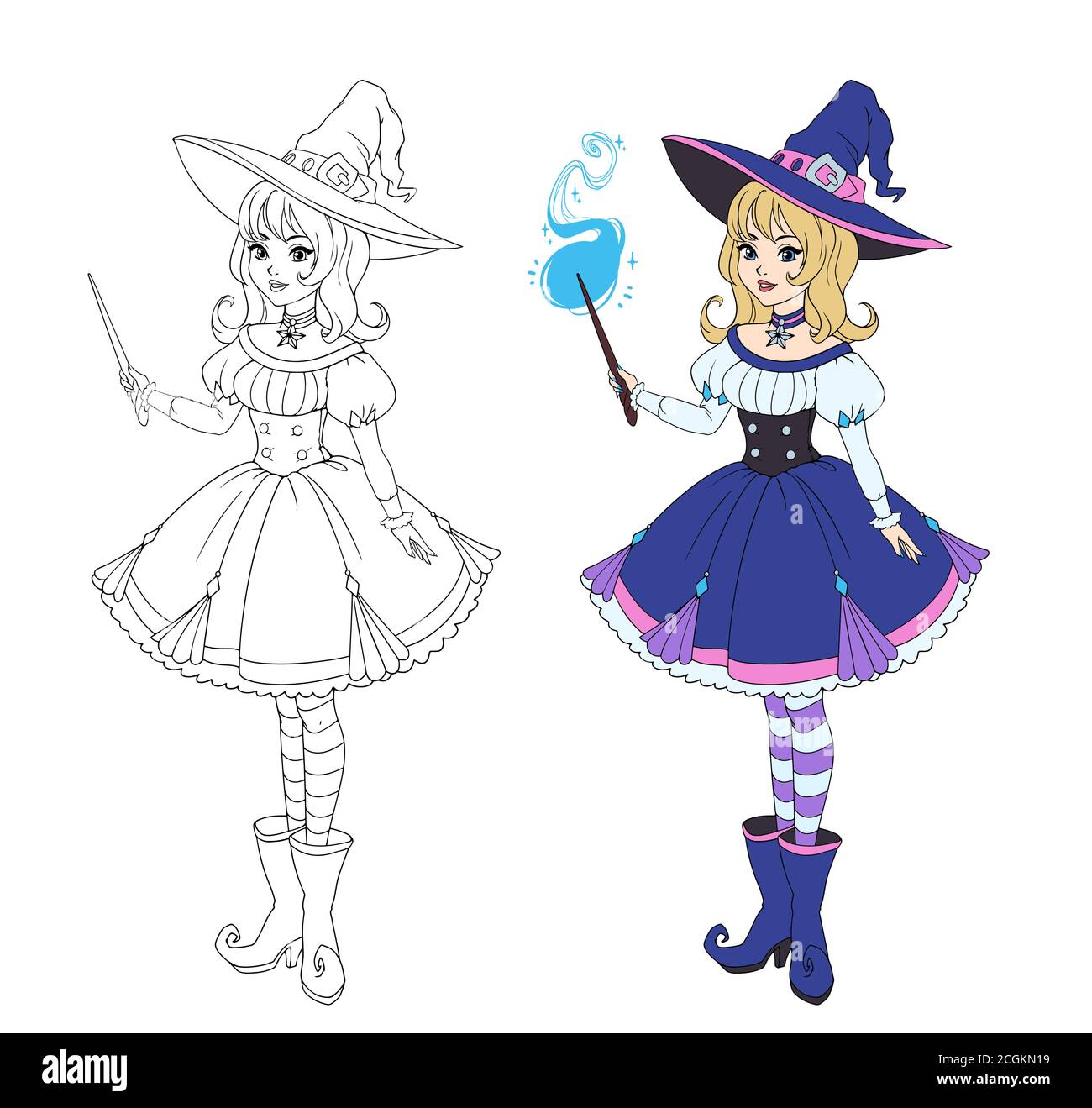 Desktop Wallpaper Cute Witch Anime Girl Experiments Original Hd Image  Picture Background 8c5d7d