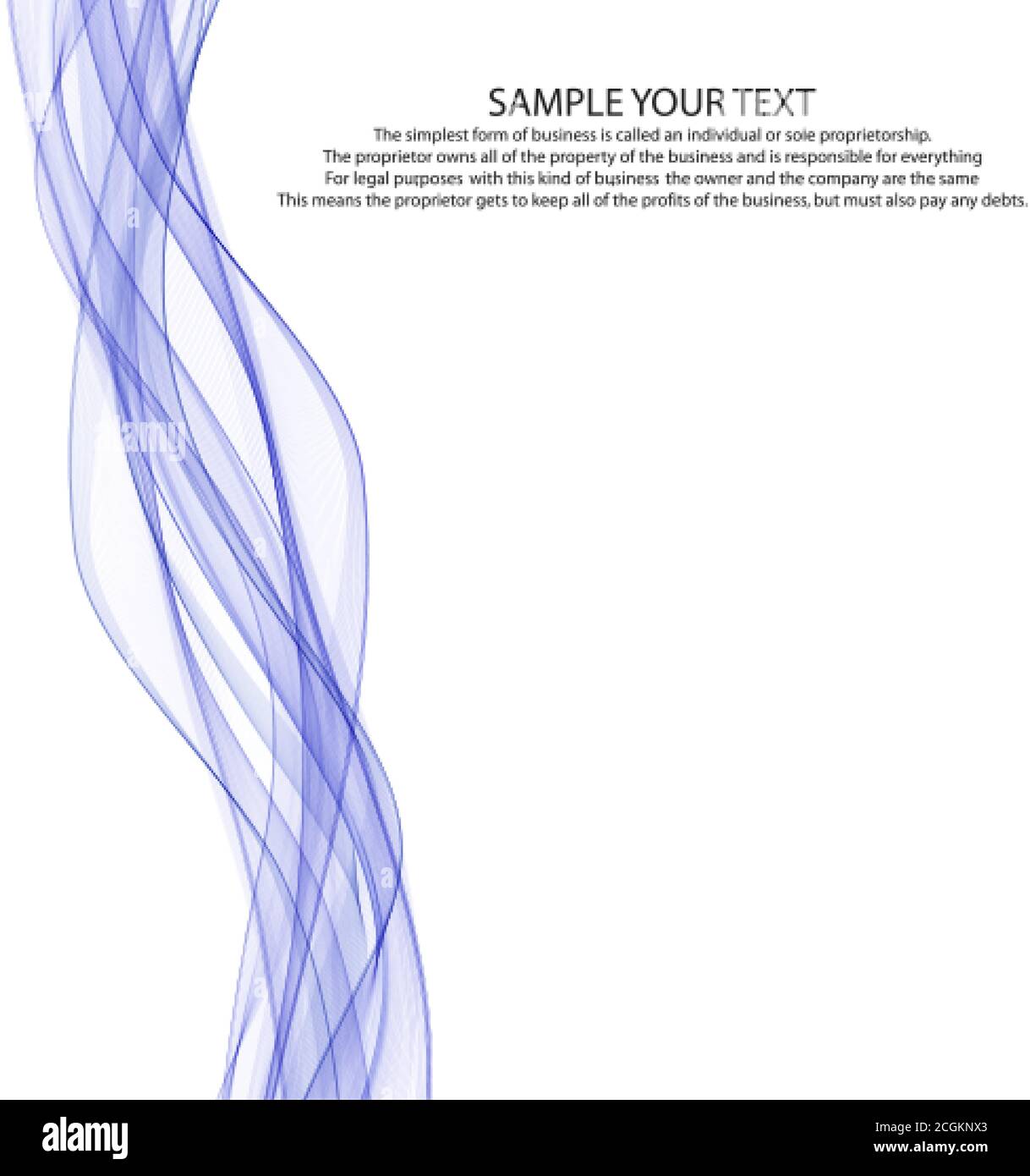 Blue abstract wave. Curved abstract lines. Vector eps 10 Stock Vector ...