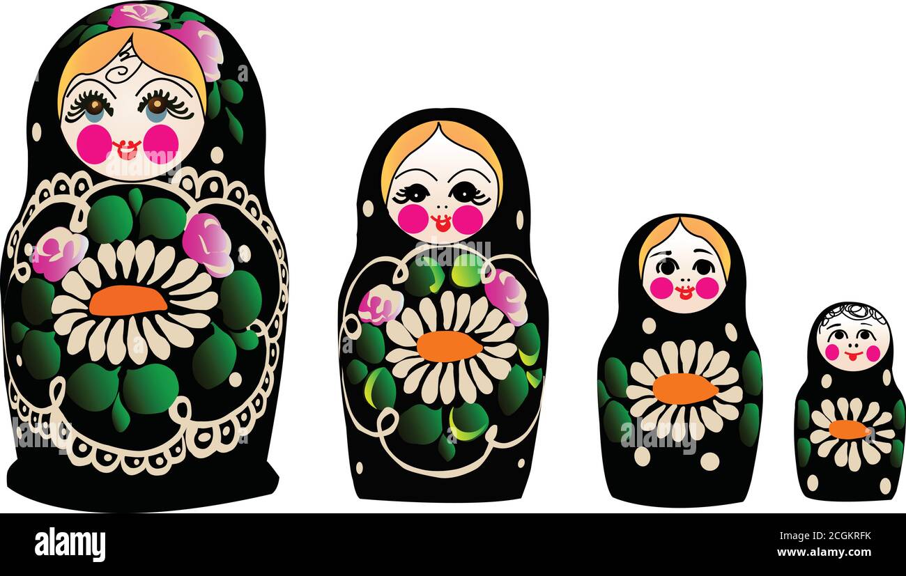 Russian Dolls Matryoshka Stock Illustration Stock Vector Image And Art Alamy