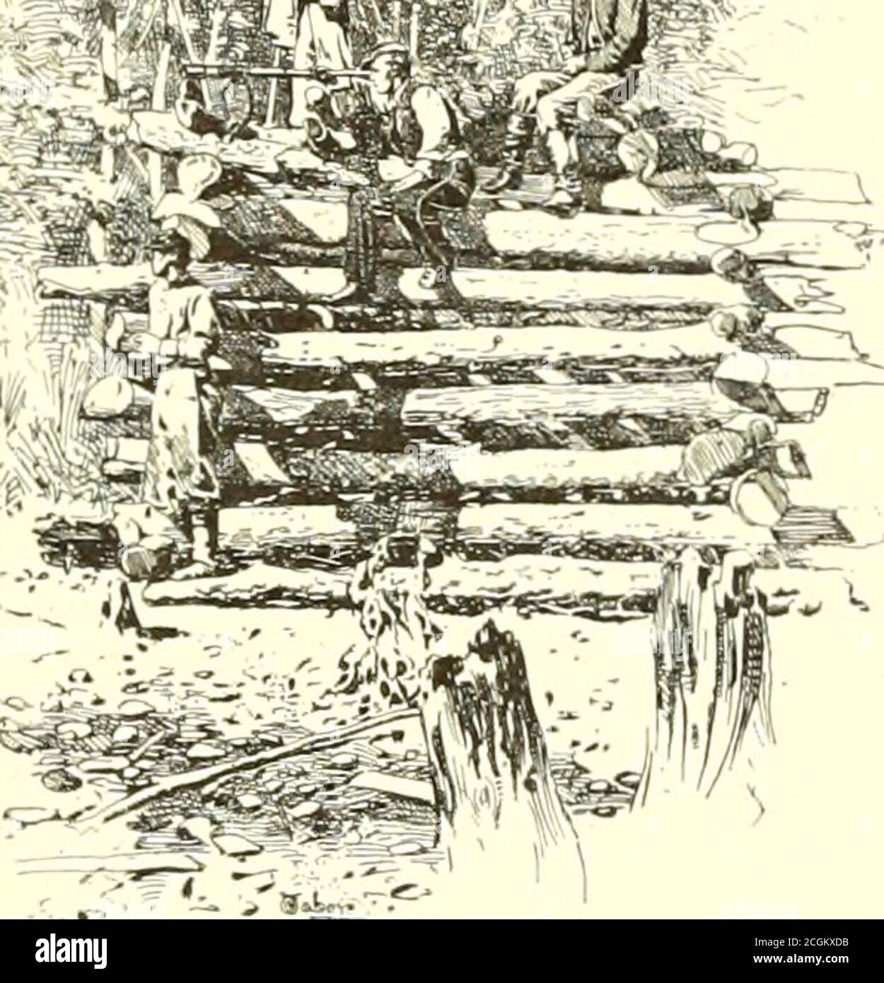 . Battles and leaders of the Civil War : being for the most part contributions by Union and Confederate officers, based upon 'The Century war series.' . , an hours march in the dusk of theevening, going into bivouac about a mile south of the Sharpsburg bridge, andin rear of the hills bordering the Antietam. On Tuesday, September 16th, we confidently expected a battle, and I keptwith my division. In the afternoon I saw General Burnside, and learnedfrom him that McClellan had determined to let Hooker make a movement onour extreme right to turn Lees position. Burn sides manner in speaking ofthis Stock Photo