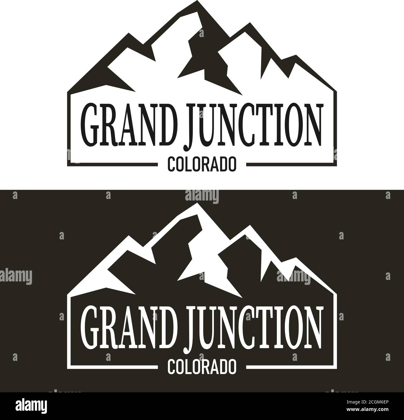Grand Junction, logo printing design, typography, vector graphics