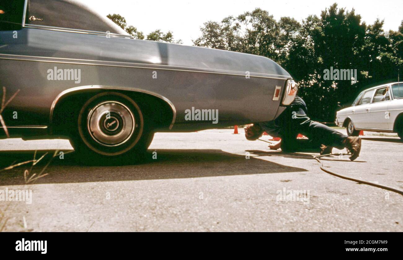 Employee at the Hamilton County Auto Emission Inspection Station at