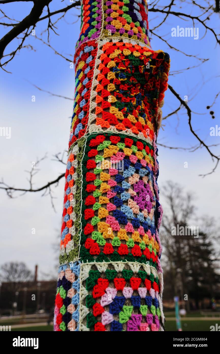 Yarn bombing photos hires stock photography and images Alamy