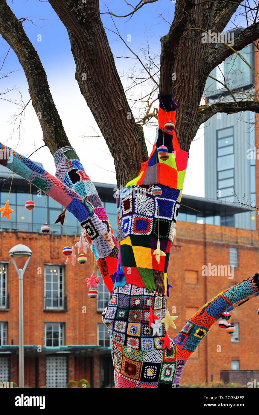 yarn bombing Stock Photo