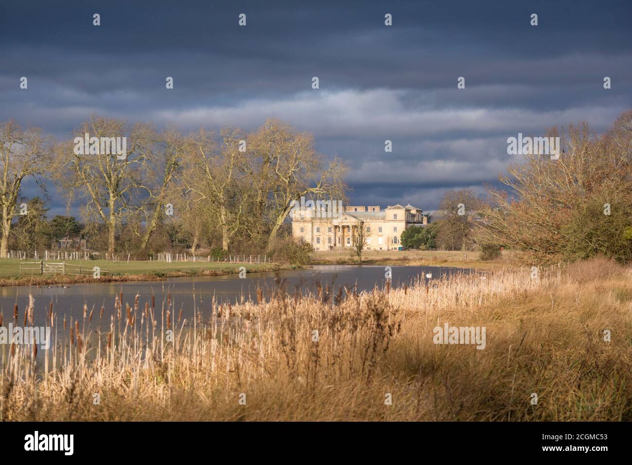 Wintertime at Croome park, Croome Court, Worcestershire, England, Uk Stock Photo