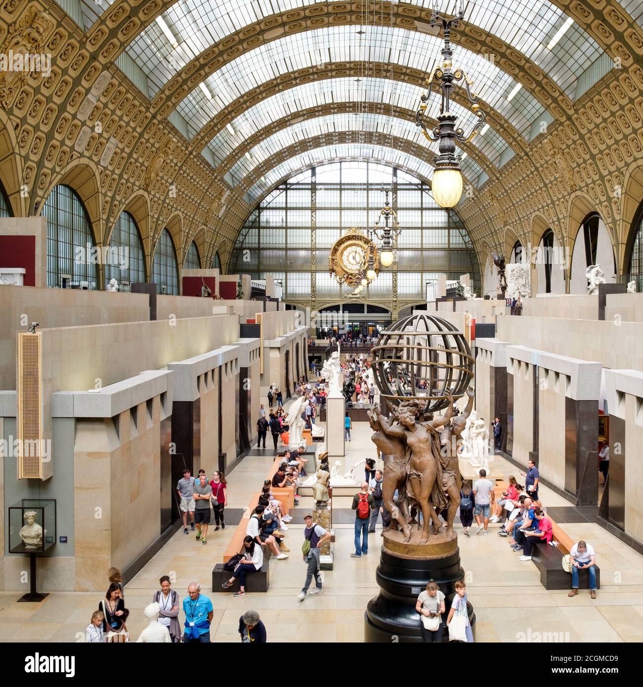 Interior of the the Musee d'Orsay in Paris, known for its collection of ...