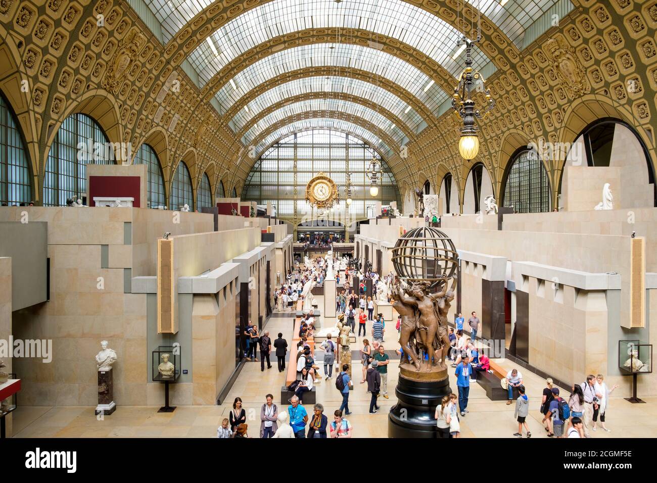 Interior of the the Musee d'Orsay in Paris, known for its collection of ...