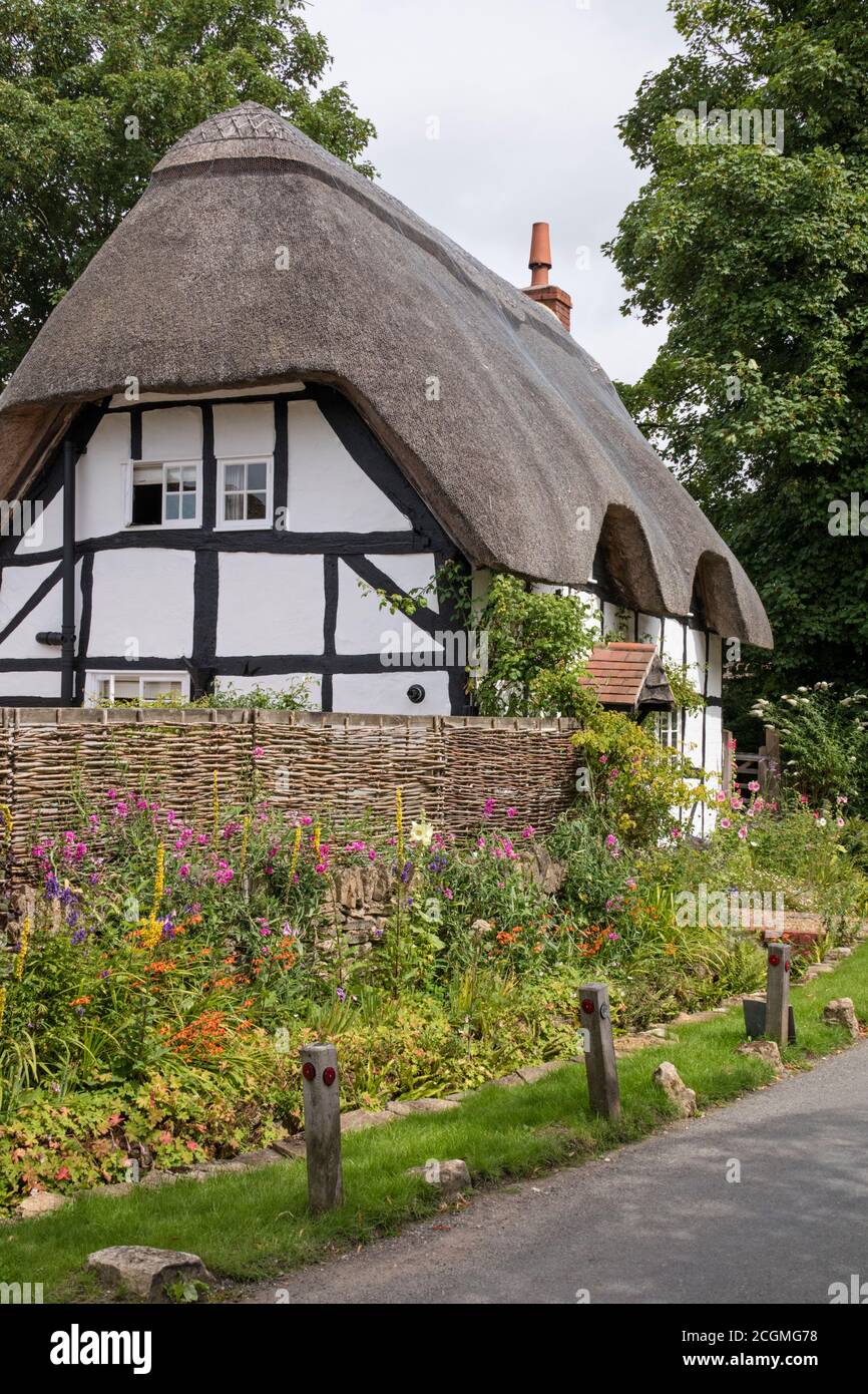 Elmley Castle, a timber framed village in Worcestershire, England, UK Stock Photo