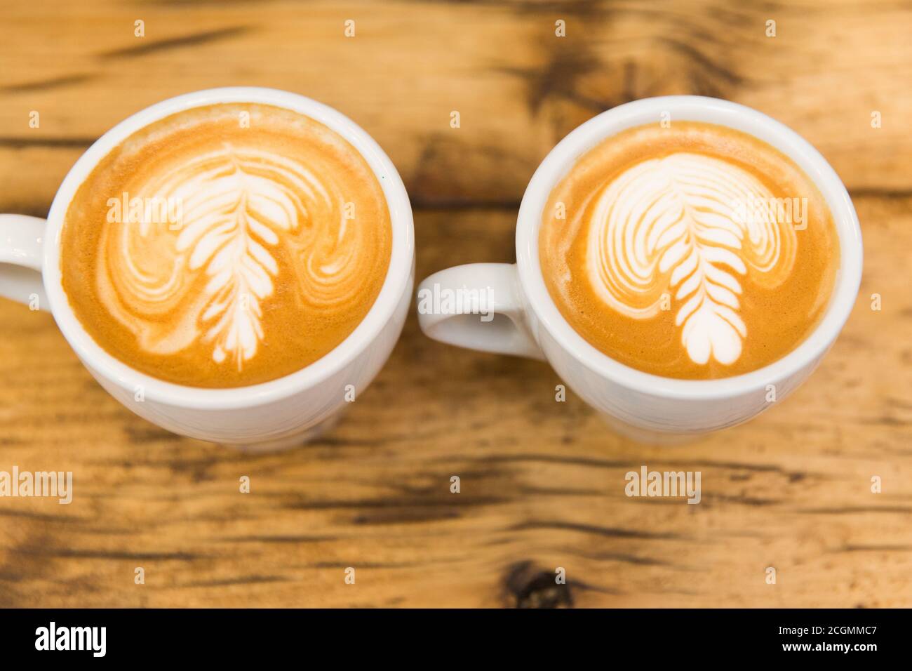 latte art cappuccino Stock Photo Alamy