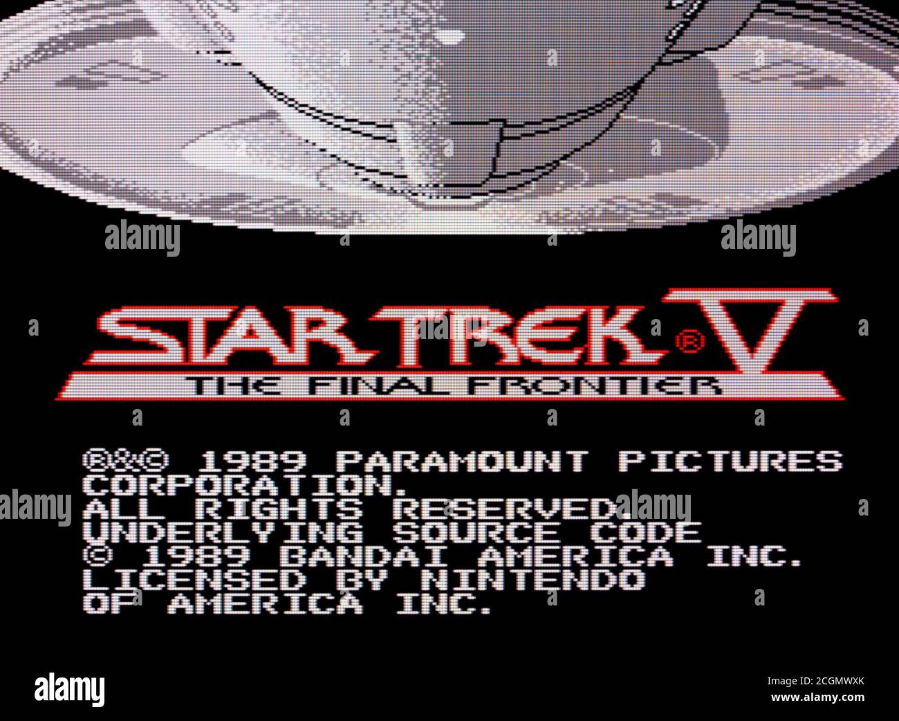 Star Trek V The Final Frontier - Nintendo Entertainment System - NES Videogame - Editorial use only Stock Photo