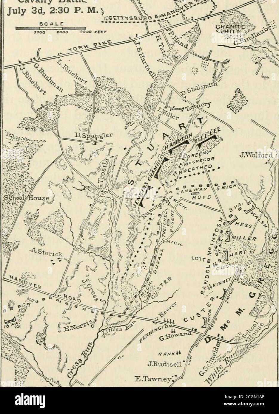 Battle of gettysburg map hires stock photography and images Alamy