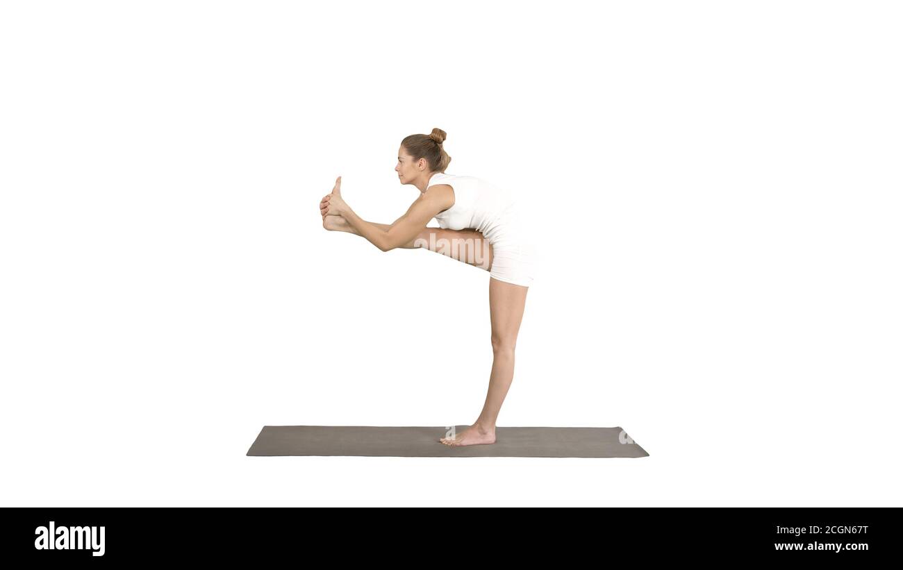 Yoga Janushirasana Stock Photo - Download Image Now - 40-49 Years, Adult,  Adults Only - iStock