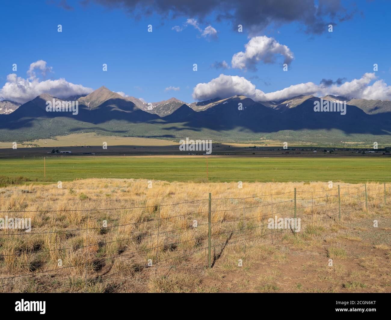 Shadows on rocky mountains, Westcliffe, Colorado USA Stock Photo