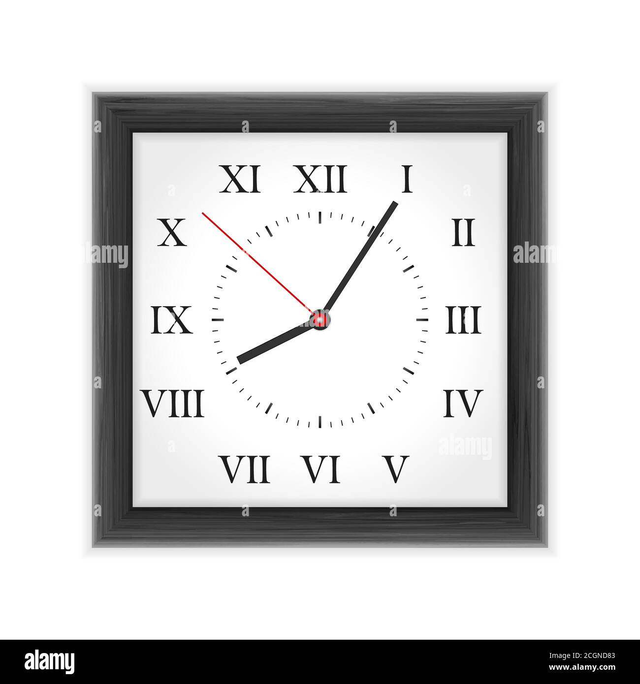 Wall clock on a white background. Vector illustration Stock Photo - Alamy