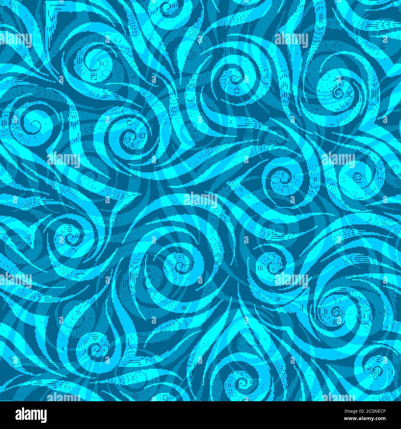 Stock seamless vector pattern of smooth stripes of blue color in the ...
