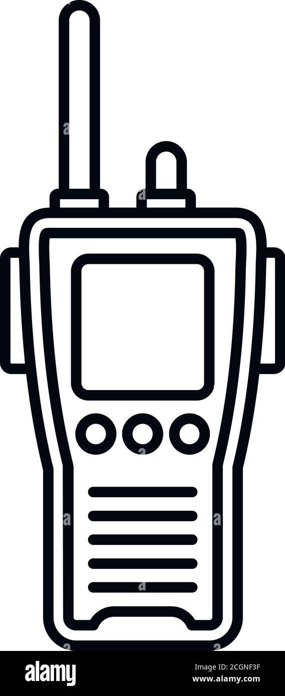 Walkie talkie radio icon. Outline walkie talkie radio vector icon for web  design isolated on white background Stock Vector Image & Art - Alamy