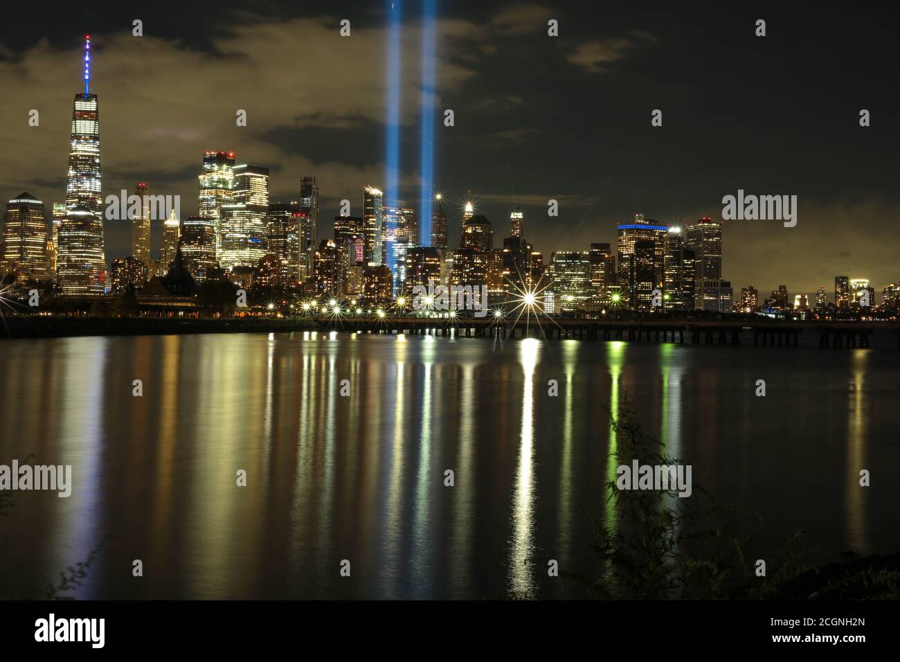 Photos taken on 911 WTC memorial Stock Photo