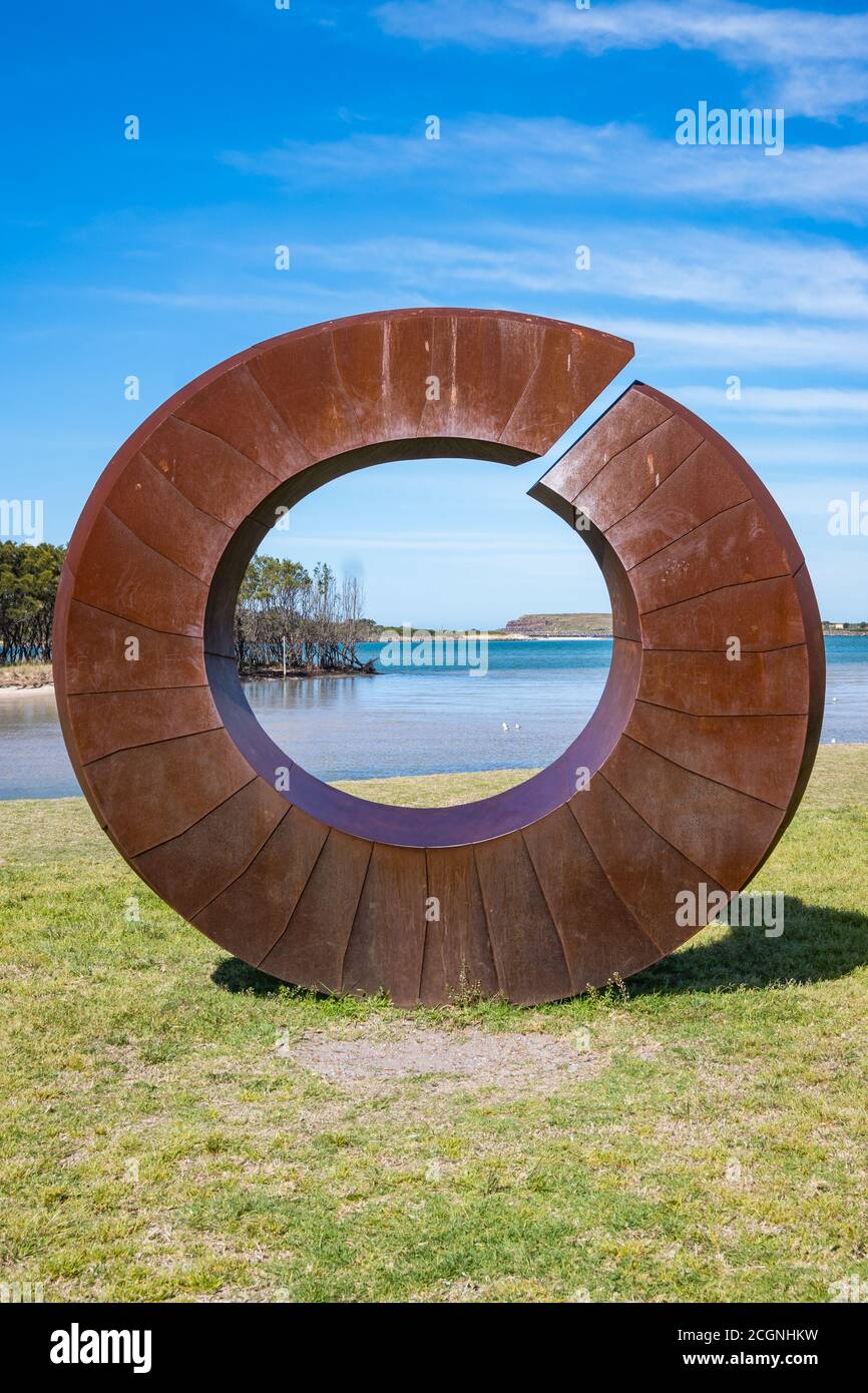 Sculpture in Reddall Reserve Windang Stock Photo