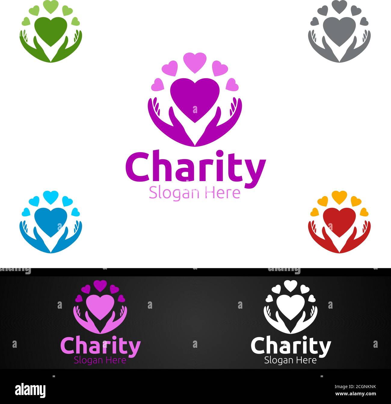 Helping Hand Charity Foundation Creative Logo for Voluntary Church or