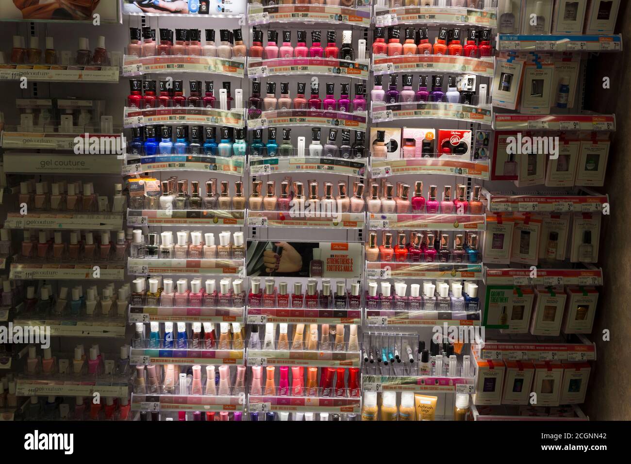 Nail polish store display Stock Photo - Alamy