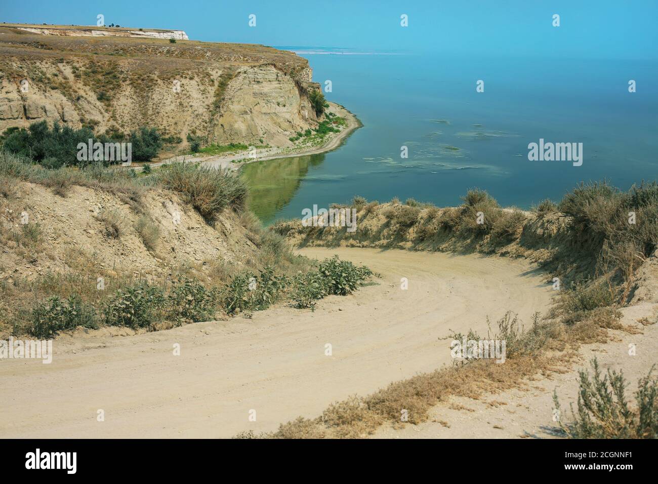 high river bank Volga Rossiya Stock Photo