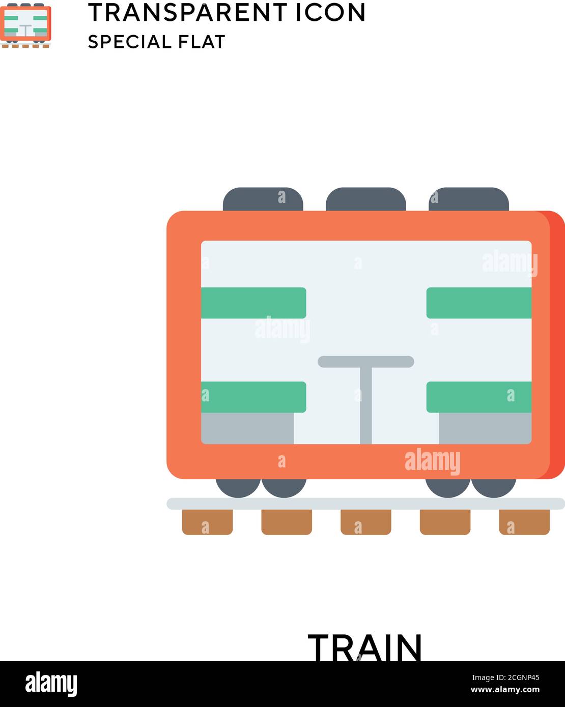 Train vector icon. Flat style illustration. EPS 10 vector Stock Vector ...