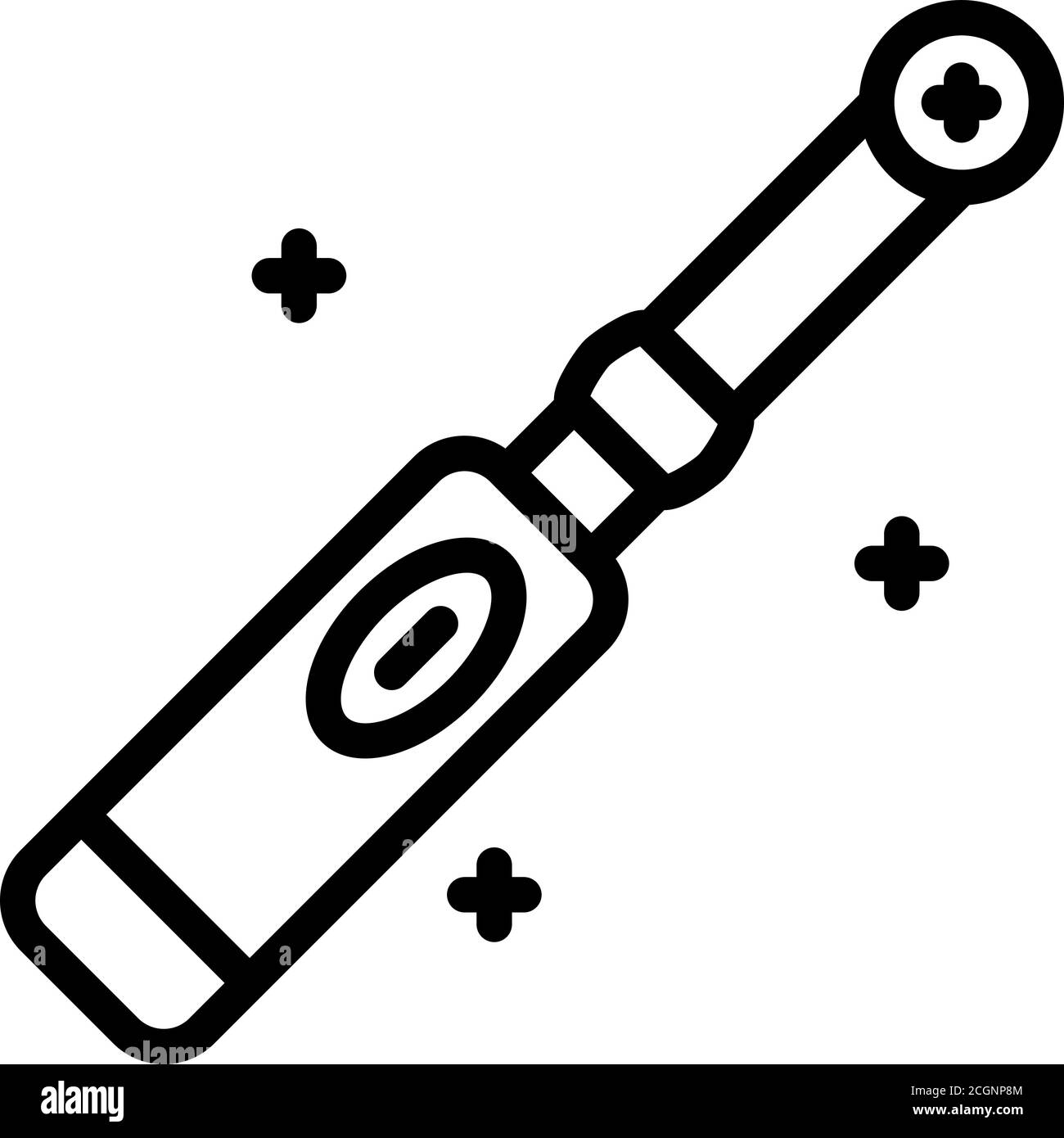 Electric toothbrush care icon, outline style Stock Vector Image & Art ...