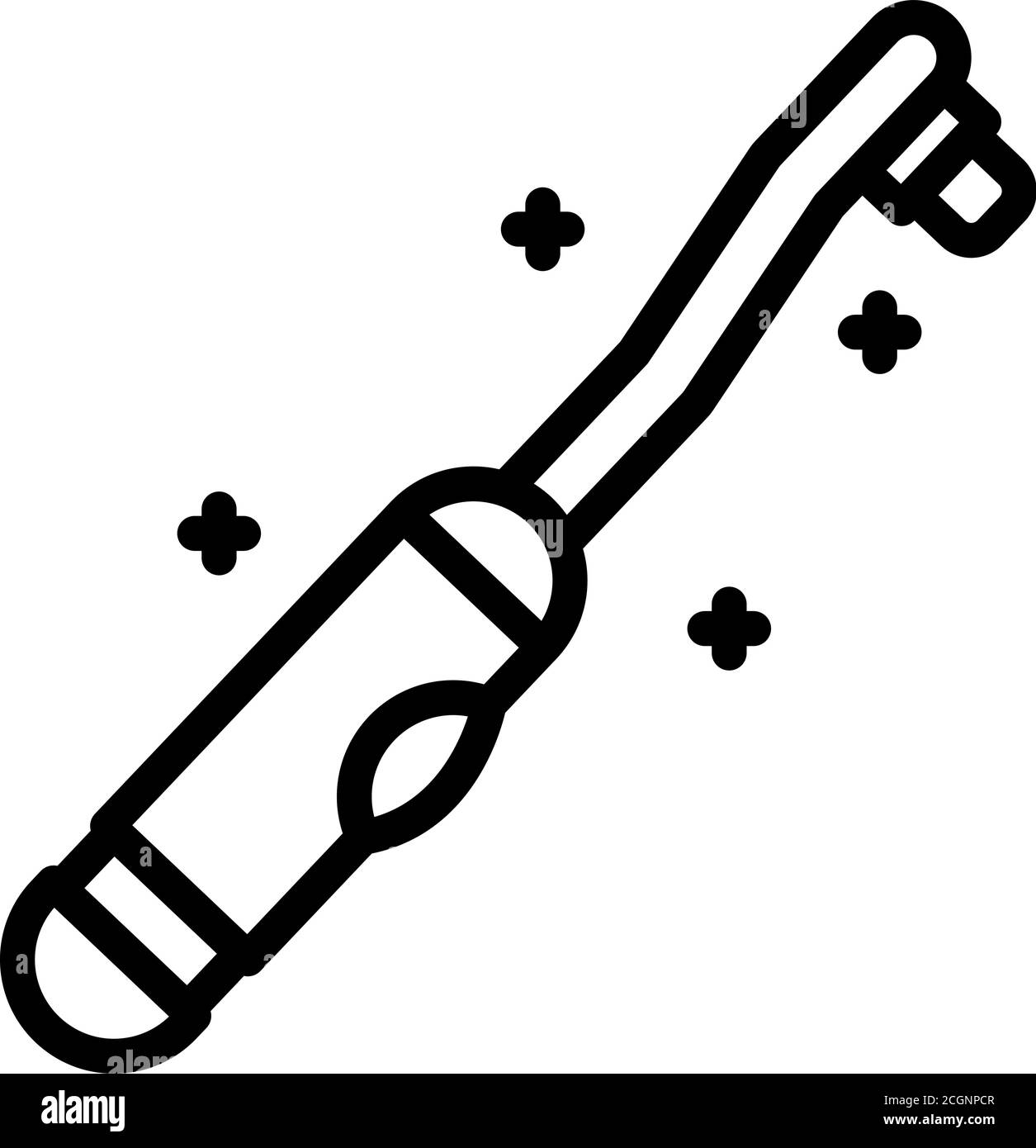 Electric toothbrush battery icon, outline style Stock Vector Image ...
