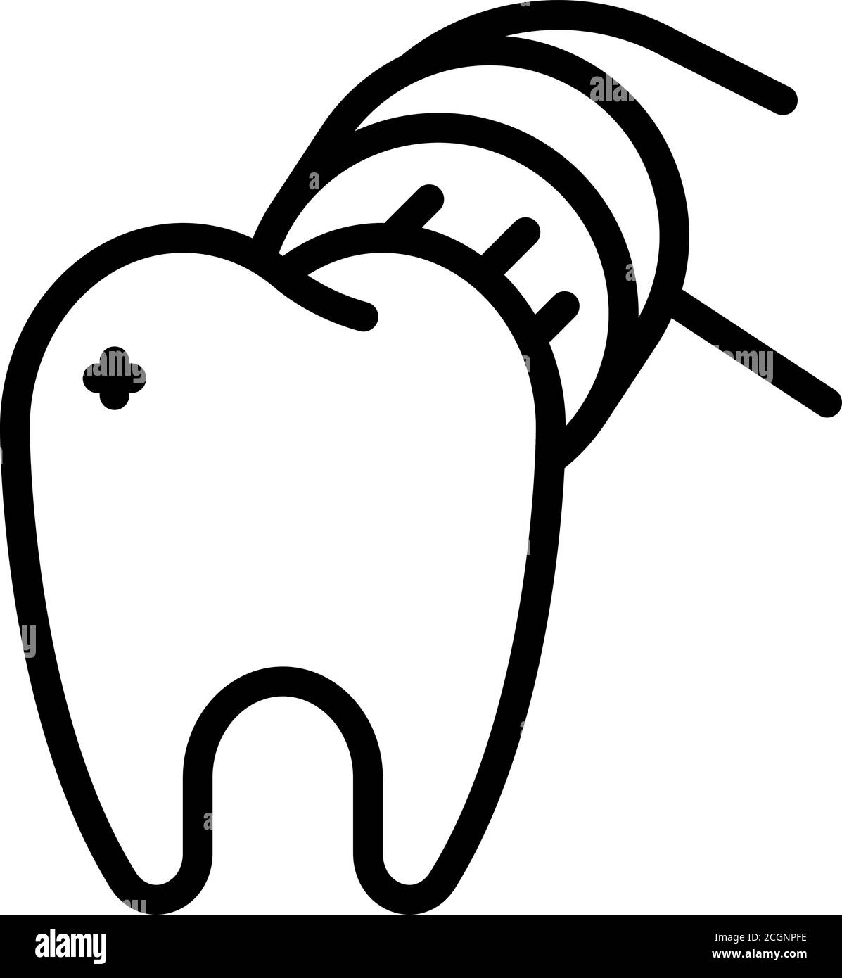 Electric toothbrush clean tooth icon, outline style Stock Vector Image ...