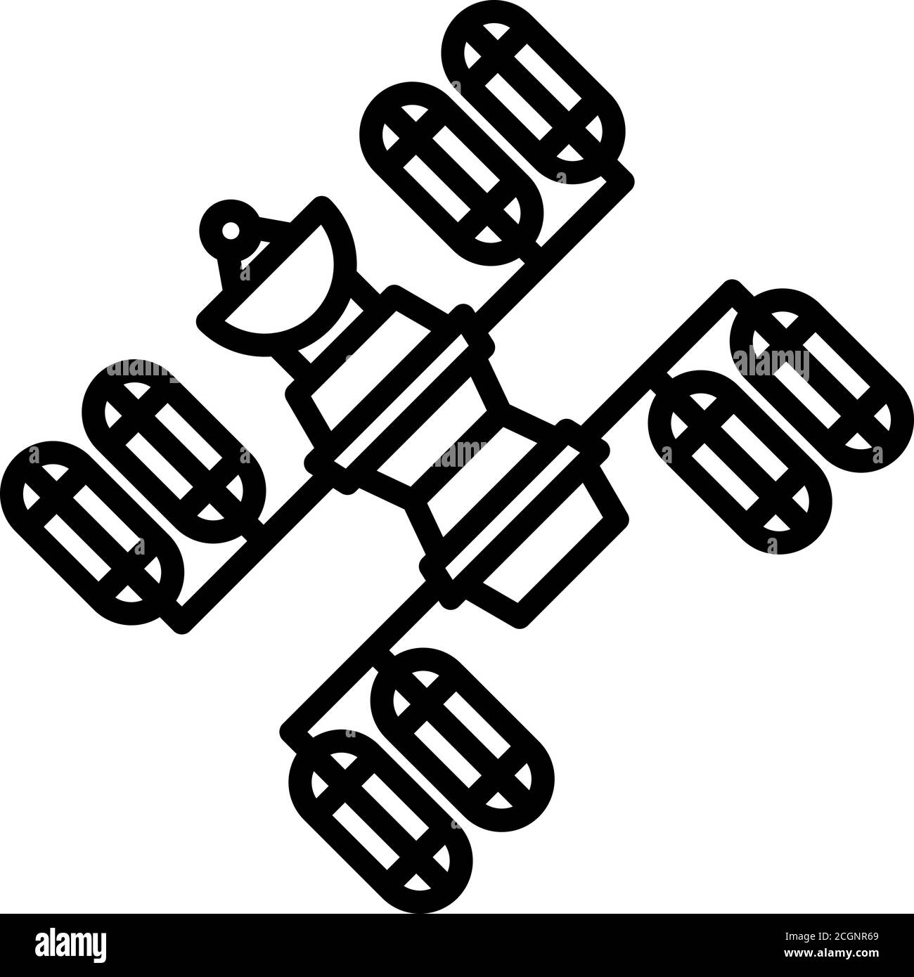 Space station planet icon, outline style Stock Vector Image & Art - Alamy
