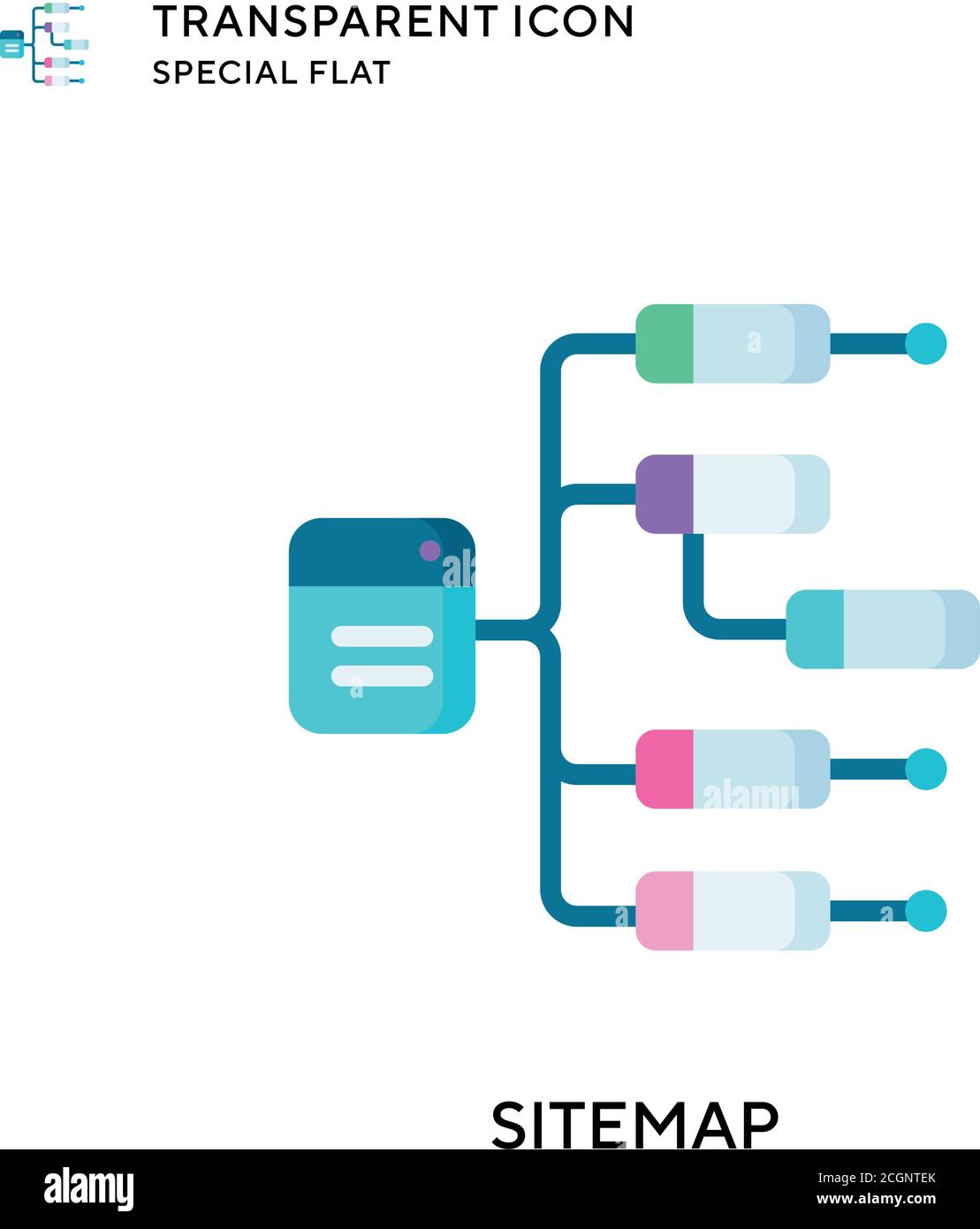 Sitemap vector icon. Flat style illustration. EPS 10 vector. Stock Vector