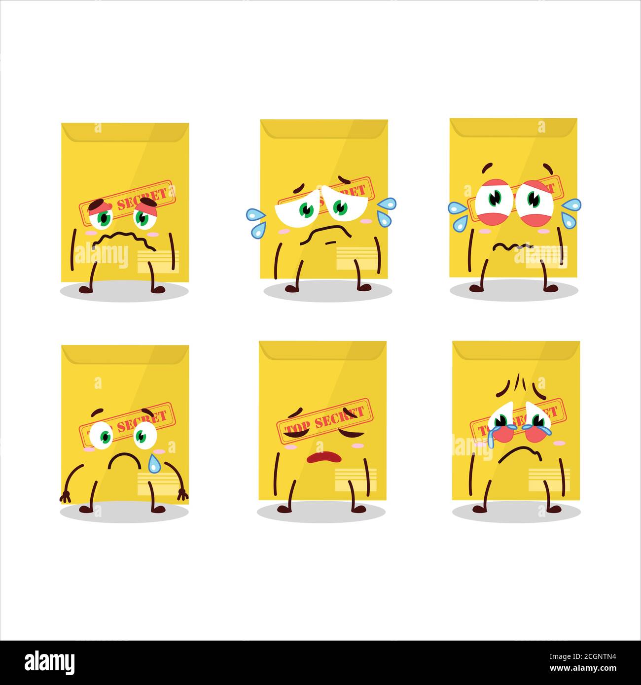 Secret document cartoon character with sad expression Stock Vector Image &  Art - Alamy