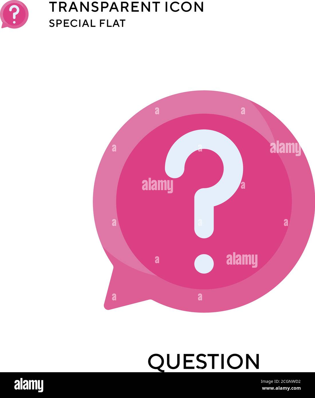 Question vector icon. Flat style illustration. EPS 10 vector Stock ...